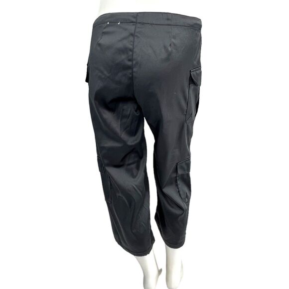 Vintage Tommy Hilfiger Y2K‎ Black Satin Lace-Up Cargo Crop Pants  Medium - Picture 4 of 8